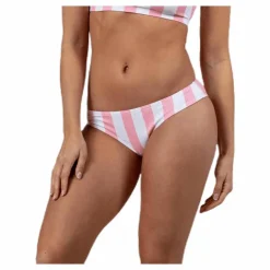Pieces Bea Bikini Brief Pink/White Rosa och Vit Hot