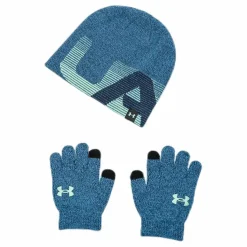 Under Armour Beanie/Glove Combo Junior Blue Blå Hot