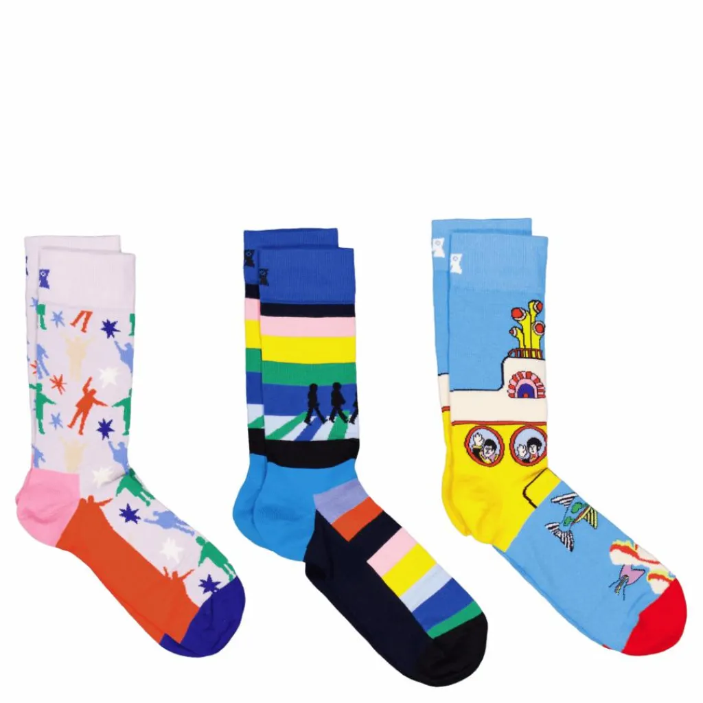 Beatles 3-pack Socks Gift Set Turquoise*Happy Socks Outlet