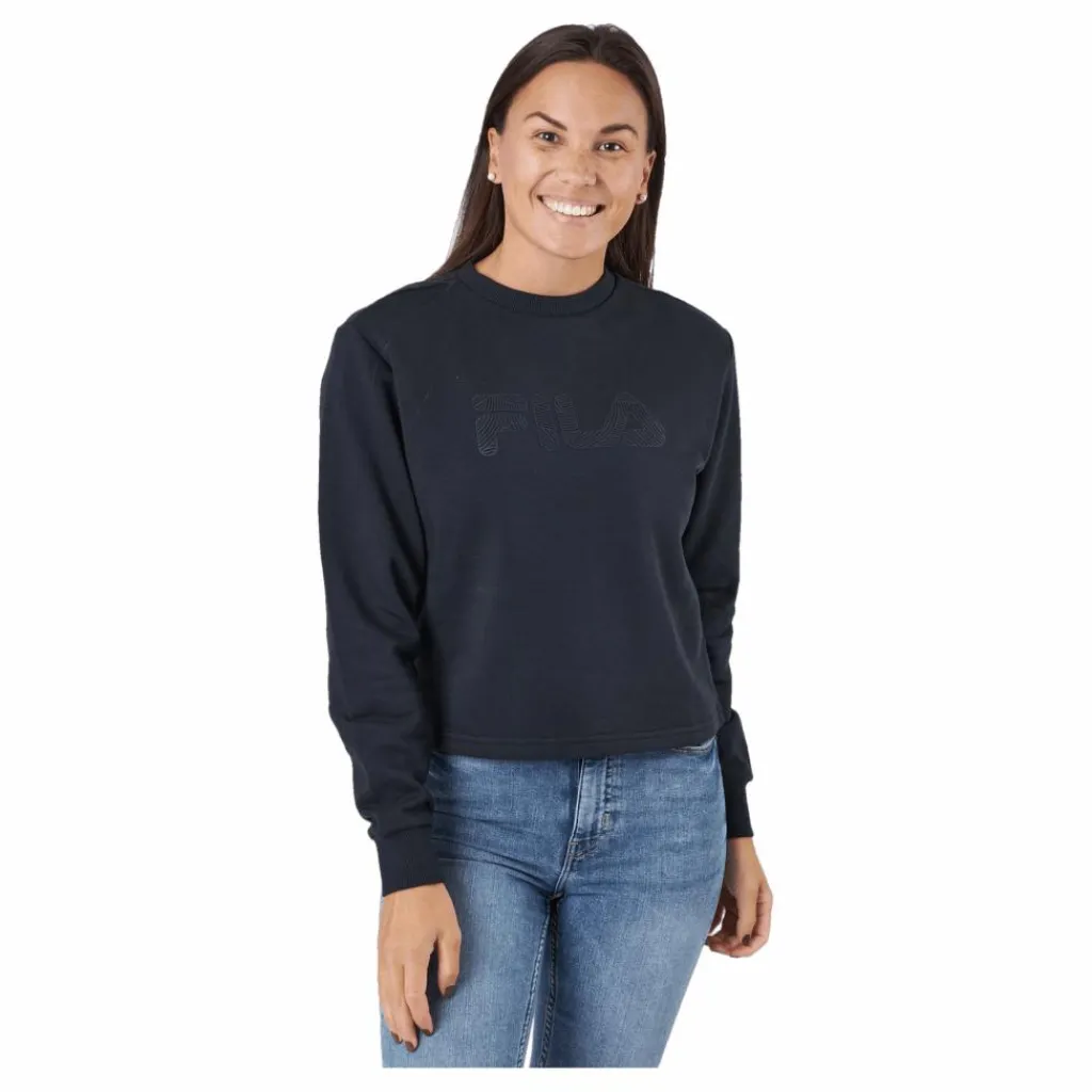Bevaix Cropped Crew Sweat 80001 - Moonless Night*Fila Best