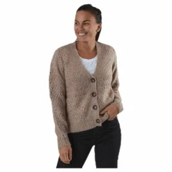 Pieces Bibi Ls  Knit Cardigan Beige Online