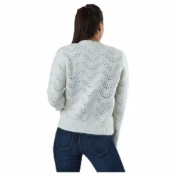 Pieces Bibi Ls  Knit Cardigan White Vit Online