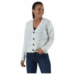 Pieces Bibi Ls  Knit Cardigan White Vit Online