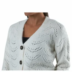 Pieces Bibi Ls  Knit Cardigan White Vit Online
