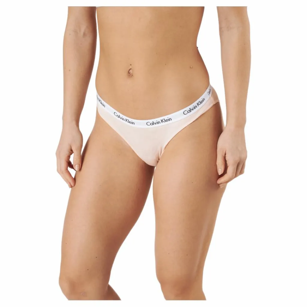 Calvin Klein Bikini 3pk Coral Cor/cyber Green/grey Beige New