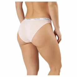 Calvin Klein Bikini 3pk Coral Cor/cyber Green/grey Beige New