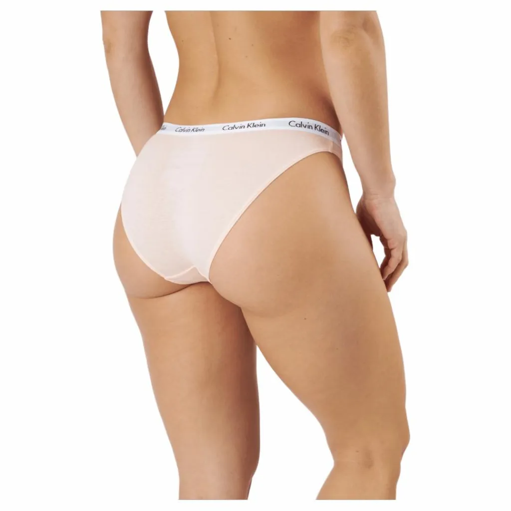 Calvin Klein Bikini 3pk Coral Cor/cyber Green/grey Beige New