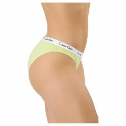 Calvin Klein Bikini 3pk Coral Cor/cyber Green/grey Beige New