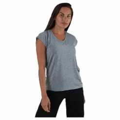 Pieces Billo Tee Lurex Stripes Grey Grå Hot