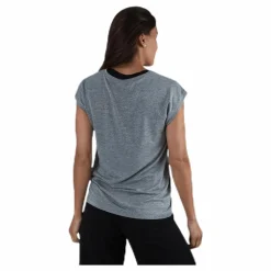 Pieces Billo Tee Lurex Stripes Grey Grå Hot
