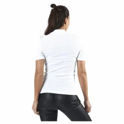 Pieces Birdie Ss T-Neck White Vit Clearance