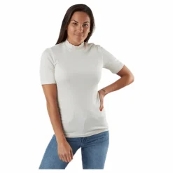 Pieces Birdie Ss T-Neck White Vit Best