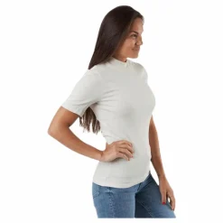 Pieces Birdie Ss T-Neck White Vit Best