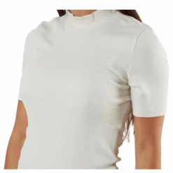Pieces Birdie Ss T-Neck White Vit Best