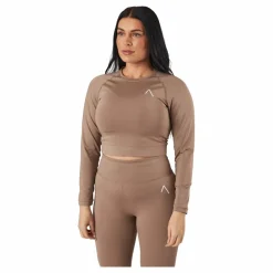 Recy Long Sleeve Top Taupe Grey*BLACC Hot
