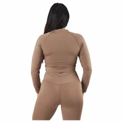Recy Long Sleeve Top Taupe Grey*BLACC Hot