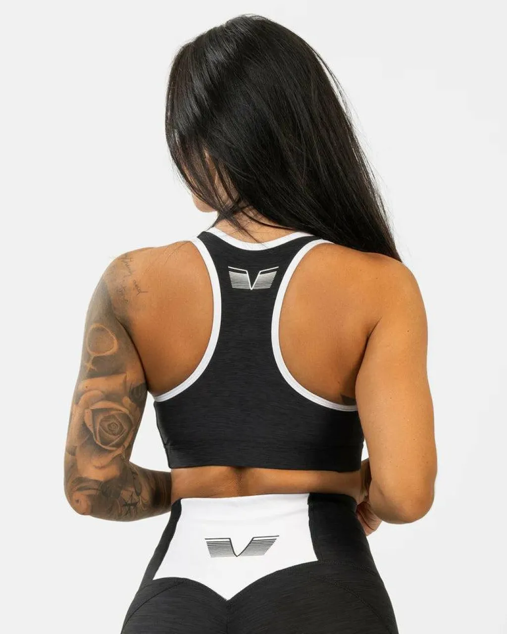 Black & White Swirl Sports Bra Black/white*Gavelo Hot