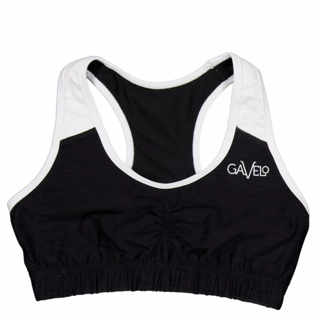Black & White Swirl Sports Bra Black/white*Gavelo Hot