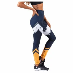 Tommy Hilfiger Sport Block Legging Stars Full Length Blue Blå Best