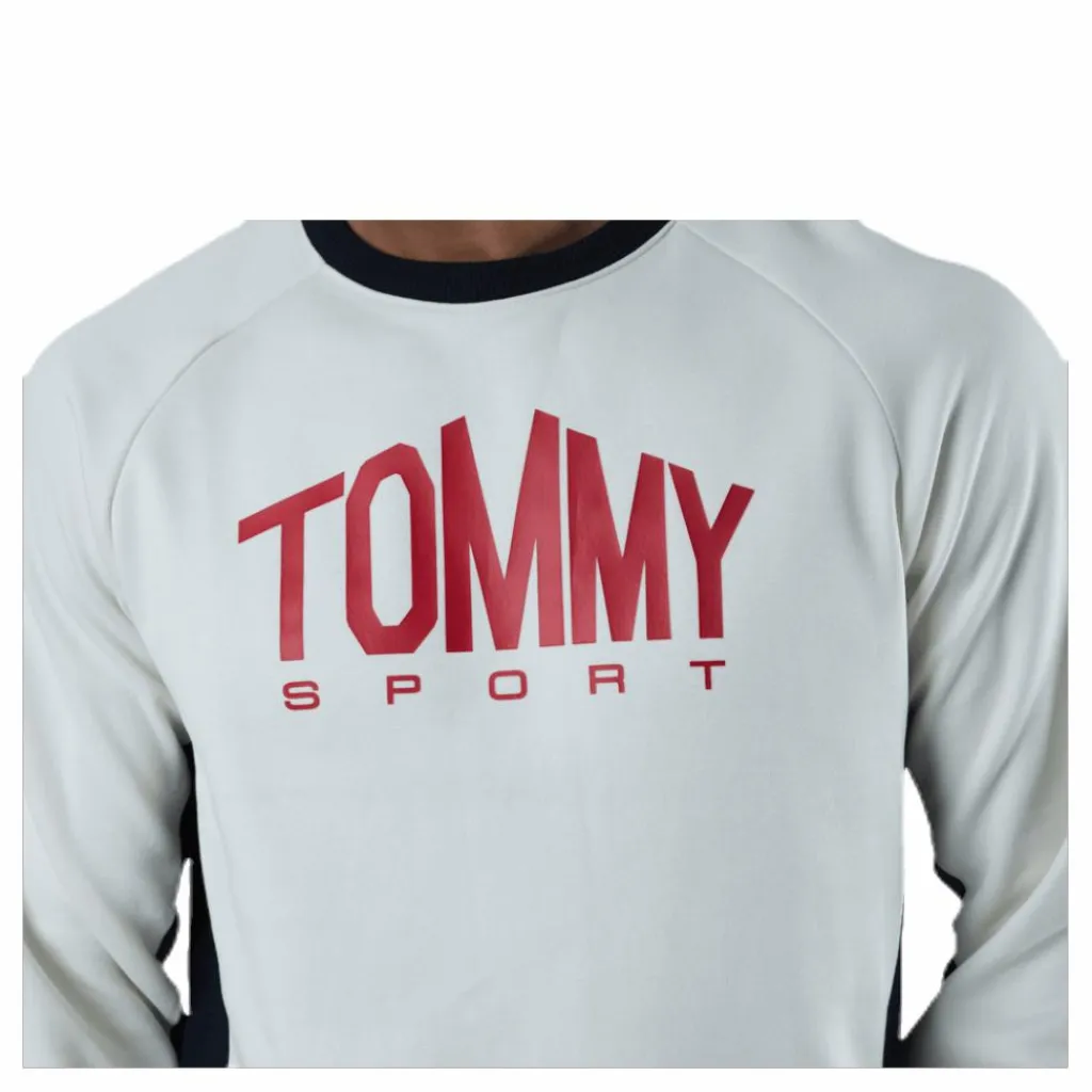 Blocked Fleece Logo Crew White*Tommy Hilfiger Sport Clearance