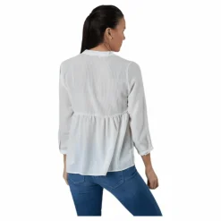Bloom 3/4 Top Wvn White*Only Hot