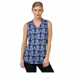 Blossom Sleeveless Polo Blue/Patterned*Puma Golf