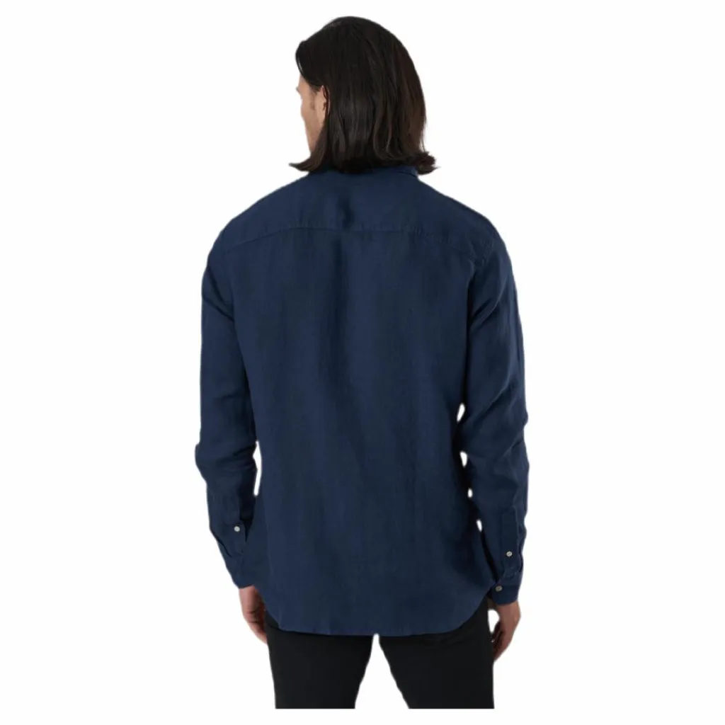 Jack & Jones Bluplain Linen Shirt L/s Blå Sale