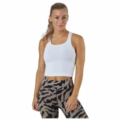 Casall Bold Rib Crop Tank White Vit New