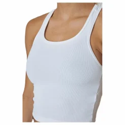 Casall Bold Rib Crop Tank White Vit New