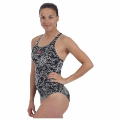 Speedo Boom Allover Muscleback White/Black Vit och Svart
