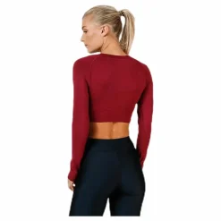 Better Bodies Bowery cropped LS Red Röd Hot