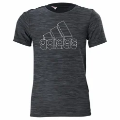 adidas Boys Aeroready Heather Tee Black / Grey Four / White Svart Discount
