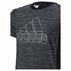 adidas Boys Aeroready Heather Tee Black / Grey Four / White Svart Discount
