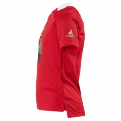 Boys Salah Aeroready Football T-Shirt Vivid Red / Gold Metallic*adidas New
