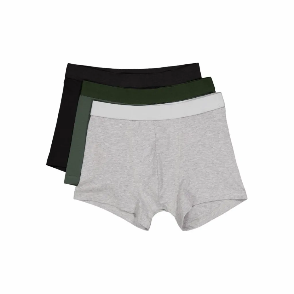 Bread & Boxers 3-pack Boxer Brief Mixed Color ,, Forest Gre Grå Best