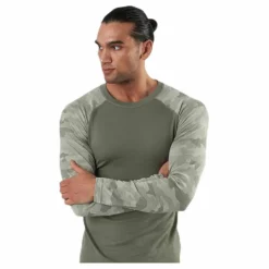 Bula Camo Merino Wool Crew Beige Clearance
