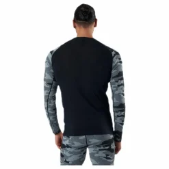 Camo Merino Wool Crew Black/Grey*Bula Online