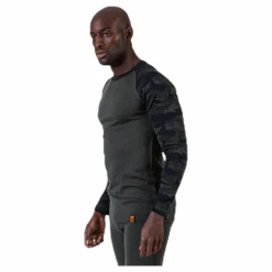 Camo Merino Wool Crew Green*Bula Best