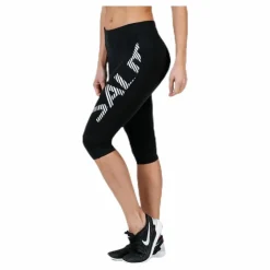 Capri Logo Tights W Black*Salming Discount