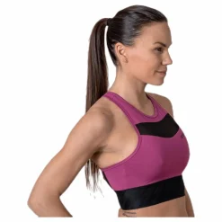 Craft Charge Cropped Mesh Singlet Purple Lila