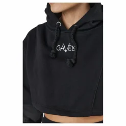Chill Lounge Cropped Hoodie Black*Gavelo Hot