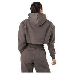 Chill Lounge Cropped Hoodie Taupe*Gavelo Clearance