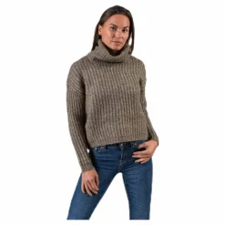 Only Chunky L/S Rollneck Pullover Beige Clearance