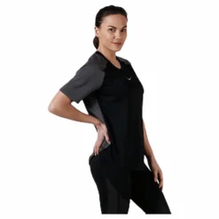 Nike City Sleek Top SS Cool Black/Grey Svart
