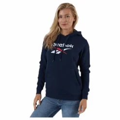 Cl F Big Logo Hoodie Ft Blue*Reebok Classic New