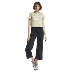 Reebok Classic Cl F Big Logo Tee Beige Clearance