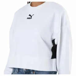 Classics Cropped Crew White*Puma Clearance