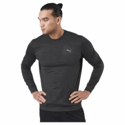 Puma Golf Cloudspun Crewneck Puma Black Heather Grå Discount