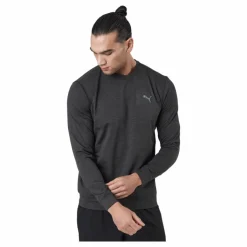 Puma Golf Cloudspun Crewneck Puma Black Heather Grå Discount