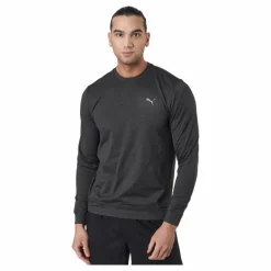 Puma Golf Cloudspun Crewneck Puma Black Heather Grå Discount